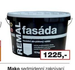 REMAL Fasáda moderní bílý akrylátový nátěr - Barvy a laky drogerie aktualniletaky.eu