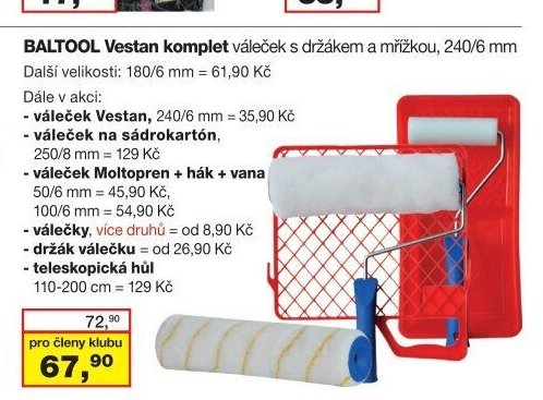 BALTOOL Vestan komplet váleček - Barvy a laky drogerie aktualniletaky.eu