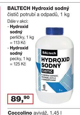 BALTECH Hydroxid sodný čistič potrubí a odpadů - Barvy a laky drogerie aktualniletaky.eu