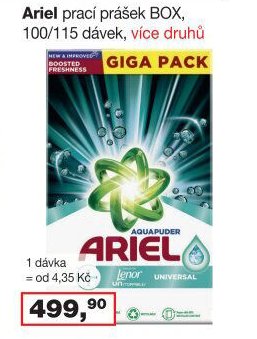 Ariel prací prášek BOX - Barvy a laky drogerie aktualniletaky.eu