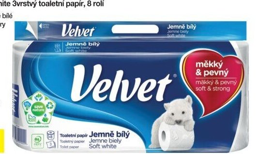 Velvet Soft White toaletní papír