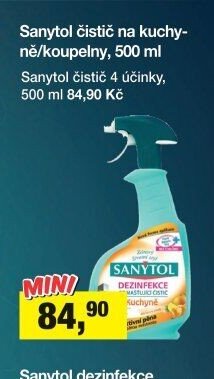 Sanytol čistič na kuchyně/koupelny, 500 ml