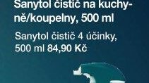 Sanytol čistič 4 účinky, 500 ml