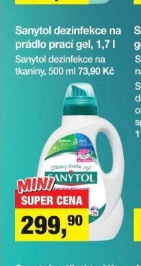 Sanytol dezinfekce na prádlo prací gel, 1,7 l