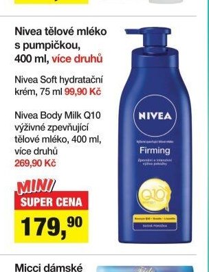 Nivea tělové mléko s pumpičkou, 400 ml