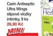 Carin Antiseptic Ultra Wings slipové vložky, 9 ks