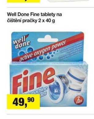 Well Done Fine tablety na čištění pračky 2 x 40 g