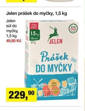 Jelen prášek do myčky, 1,5 kg