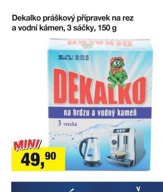 Dekalko práškový přípravek na rez a vodní kámen, 3 sáčky, 150 g