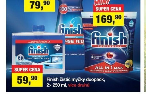 Finish All in 1 Max Lemon tablety do myčky, 48 ks