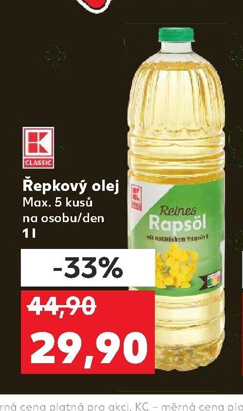 K-Classic Řepkový olej