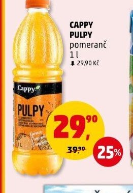 CAPPY PULPY pomeranč 1 l - Penny Market aktualniletaky.eu
