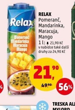 RELAX Pomeranč, Mandarinka, Maracuja, Mango 1 l - Penny Market aktualniletaky.eu