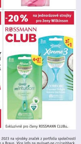 Wilkinson Xtreme 3 jednorázové strojky