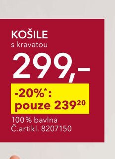 KOŠILE s kravatou