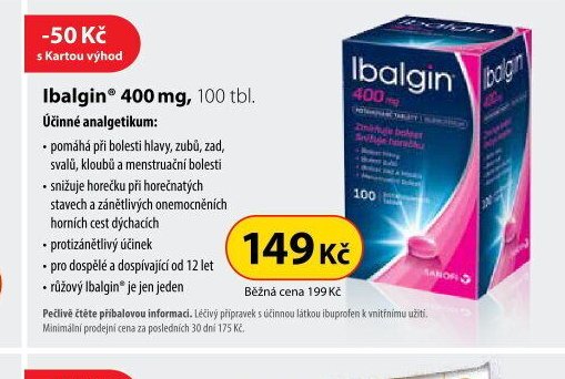 Ibalgin 400 mg, 100 tbl.
