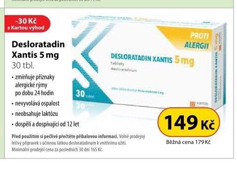 Desloratadin Xantis 5 mg 30 tbl.