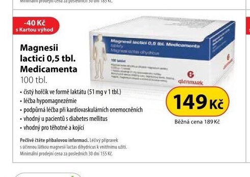 Magnesii lactici 0,5 tbl. Medicamenta