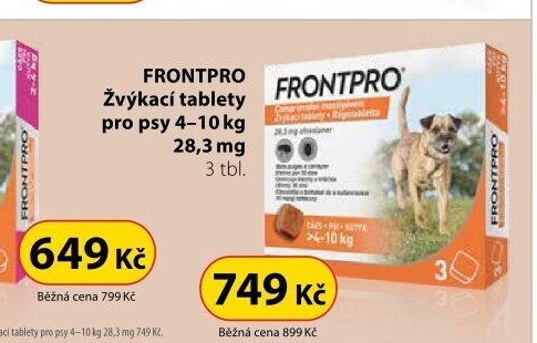FRONTPRO Žvýkací tablety pro psy 4-10 kg
