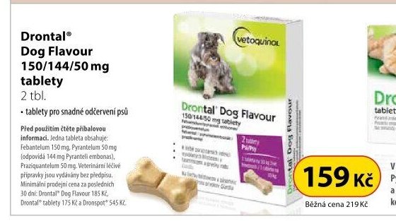 Drontal Dog Flavour 150/144/50 mg tablety