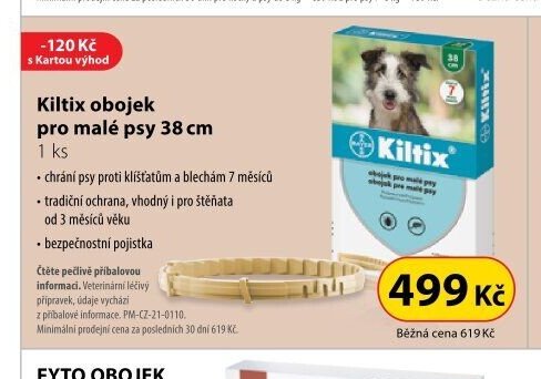 Kiltix obojek pro malé psy 38 cm 1 ks