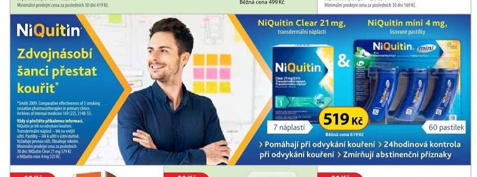 NiQuitin Clear 21 mg, 7 náplastí