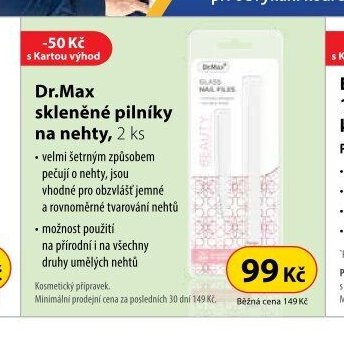 Dr.Max skleněné pilníky na nehty, 2 ks