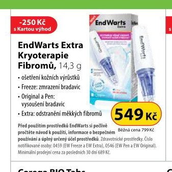 EndWarts Extra Kryoterapie Fibromů, 14,3 g