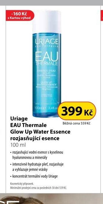 Uriage EAU Thermale Glow Up Water Essence rozjasňující esence 100 ml