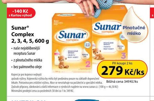 Sunar Complex 2, 3, 4, 5, 600 g