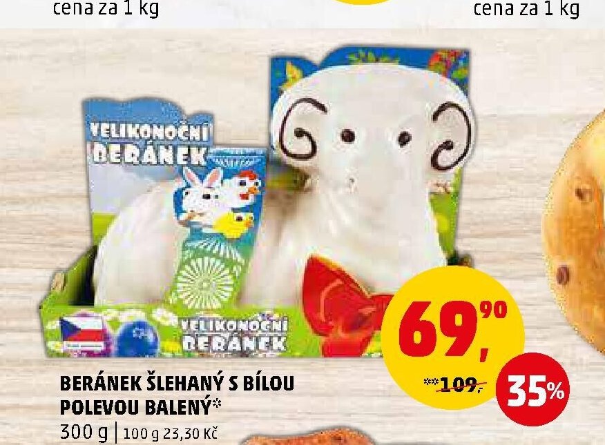 BERÁNEK ŠLEHANÝ S BÍLOU POLEVOU BALENÝ* 300 g - Penny Market aktualniletaky.eu