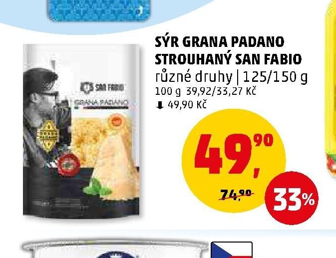 Sýr Grana Padano strouhaný San Fabio - Penny Market aktualniletaky.eu