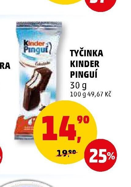 Tyčinka Kinder Pingui - Penny Market aktualniletaky.eu