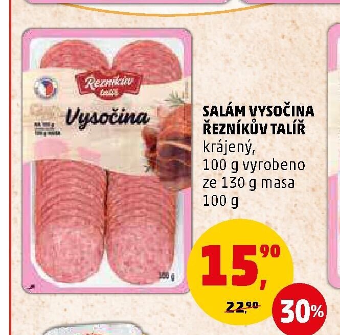 SALÁM VYSOČINA ŘEZNÍKŮV TALÍŘ - Penny Market aktualniletaky.eu