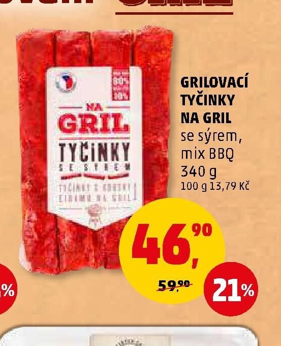 GRILOVACÍ TYČINKY NA GRIL se sýrem, mix BBQ 340 g - Penny Market aktualniletaky.eu