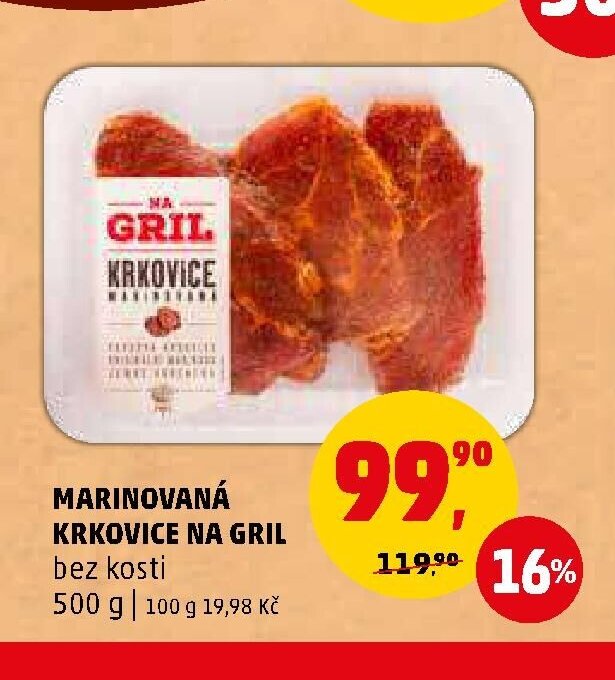 MARINOVANÁ KRKOVICE NA GRIL bez kosti 500 g - Penny Market aktualniletaky.eu