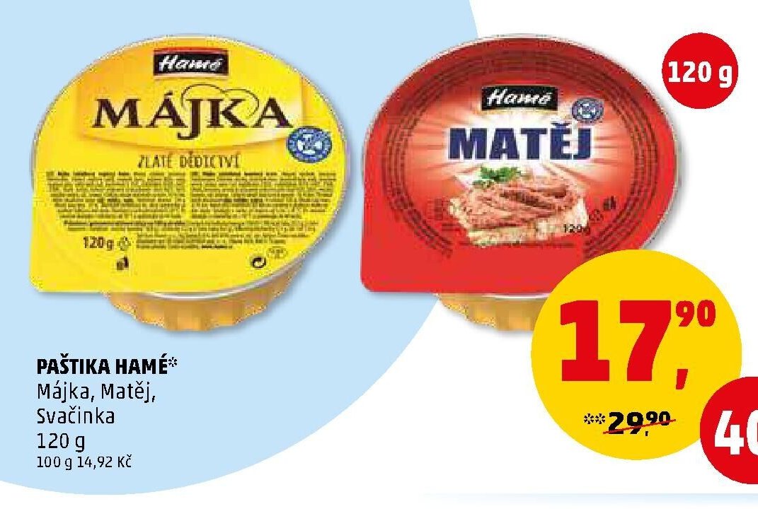 PAŠTIKA HAMÉ Májka, Matěj, Svačinka 120 g - Penny Market aktualniletaky.eu