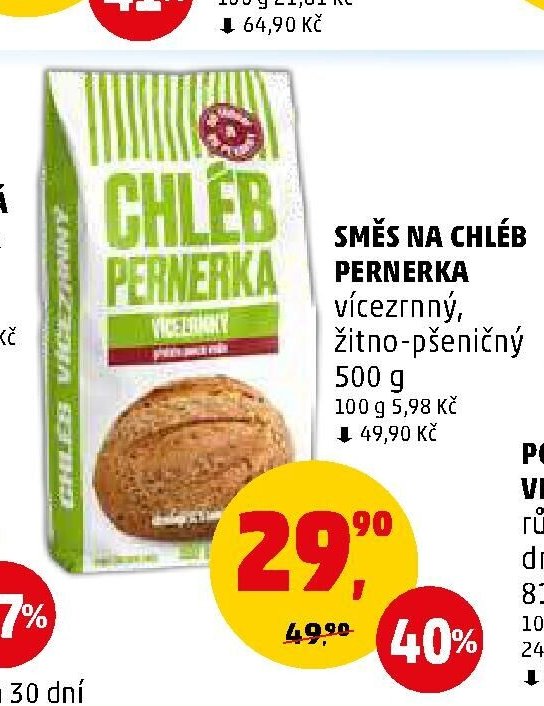 SMĚS NA CHLÉB PERNERKA vícezrnný, žitno-pšeničný 500 g - Penny Market aktualniletaky.eu