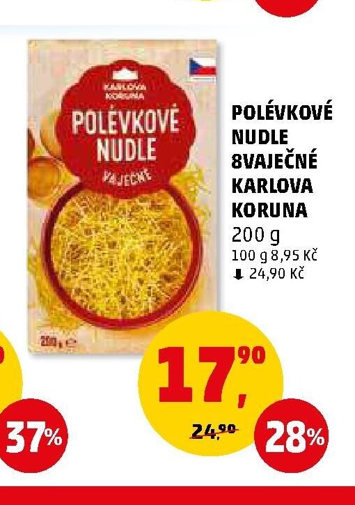 POLÉVKOVÉ NUDLE 8VAJEČNÉ KARLOVA KORUNA 200 g - Penny Market aktualniletaky.eu