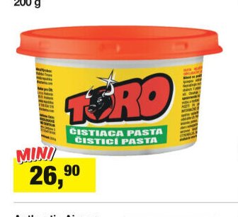 Toro čisticí pasta, na neleštěné hliníkové a smaltované nádobí, 200 g