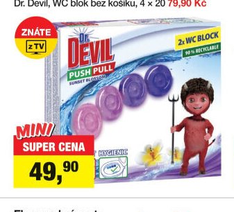 Dr. Devil, WC blok bez košíku, 2 x 20 g, více druhů
