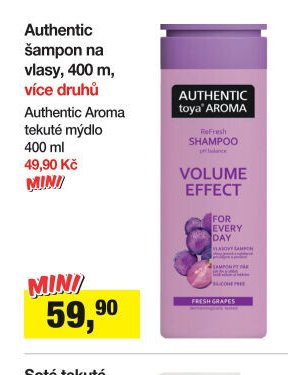 Authentic šampon na vlasy, 400 m, více druhů / Authentic Aroma tekuté mýdlo 400 ml