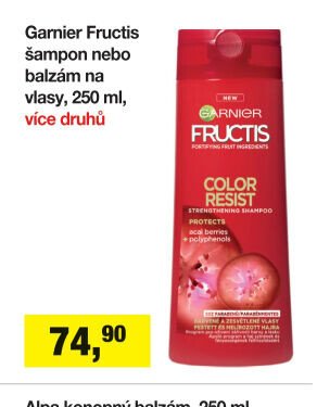 Garnier Fructis šampon nebo balzám na vlasy, 250 ml, více druhů