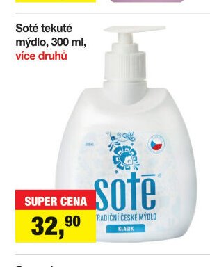 Soté tekuté mýdlo, 300 ml, více druhů