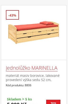 Jednolůžko MARINELLA