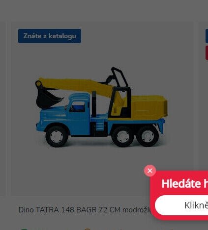 Dino TATRA 148 BAGR 72 CM modrožlutý