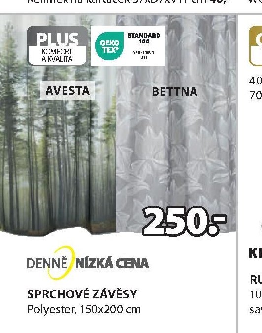 Sprchové závěsy (AVESTA, BETTNA)