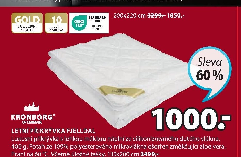 Letní přikrývka FJELLDAL - Jysk aktualniletaky.eu