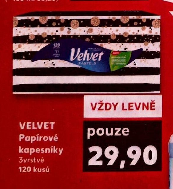Velvet Papírové kapesníky