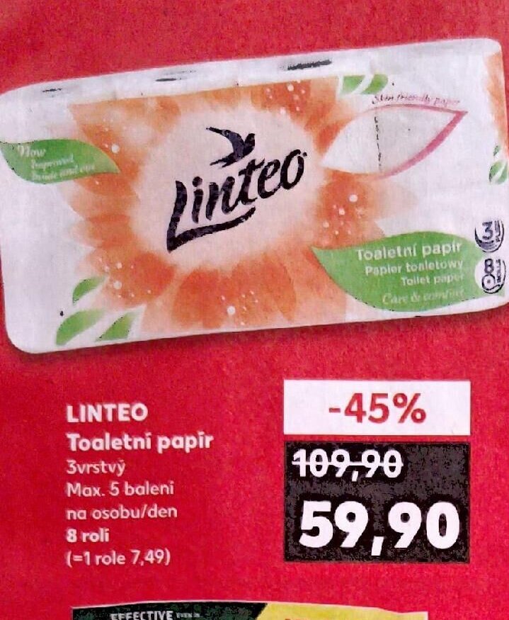 LINTEO Toaletní papír 8 roli